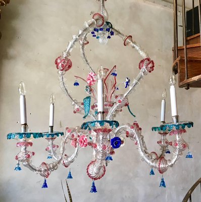 Large Murano Glass Carezzonico Chandelier-TDA-1376363