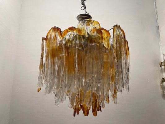 Large Murano Glass Chandelier from AV Mazzega, 1970s-JJC-1789317