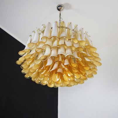 Large Murano Glass Chandelier in Murano Glass and Nickel Plated Metal, 1990s-FHZ-1818496