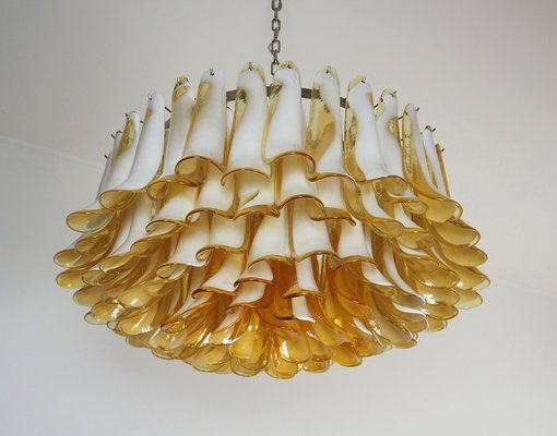 Large Murano Glass Chandelier in Murano Glass and Nickel Plated Metal, 1990s-FHZ-1818496