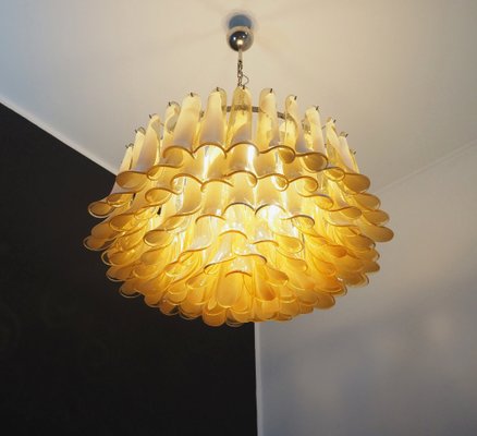 Large Murano Glass Chandelier in Murano Glass and Nickel Plated Metal, 1990s-FHZ-1818496