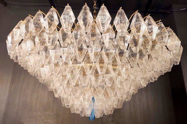 Large Murano Glass Poliedri Ceiling Light or Chandelier-MBH-1032577