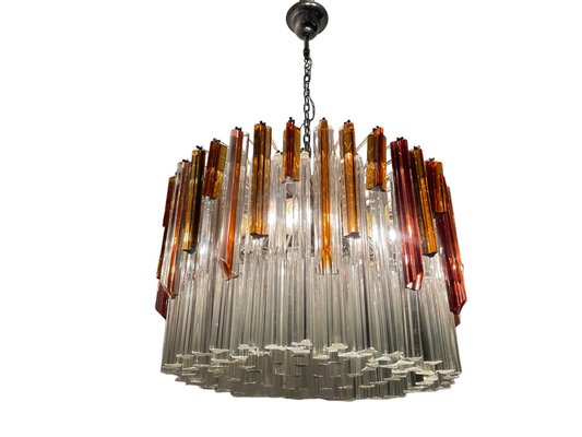 Large Murano Glass Prism Triedri Chandelier by Paolo Venini, 1960s-JJC-1768409