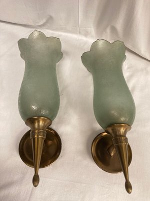 Large Murano Glass Sconces from Cenedese, 1950, Set of 2-VRR-1987483