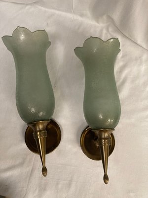 Large Murano Glass Sconces from Cenedese, 1950, Set of 2-VRR-1987483