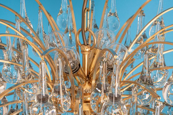 Large Murano Glass Tear Drop Chandelier by Christoph Palme, Germany, 1970s-UGR-1086284