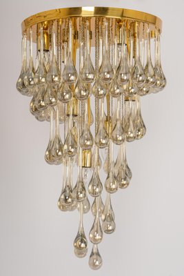 Large Murano Glass Tear Drop Chandelier by Christoph Palme, Germany, 1970s-UGR-1377973