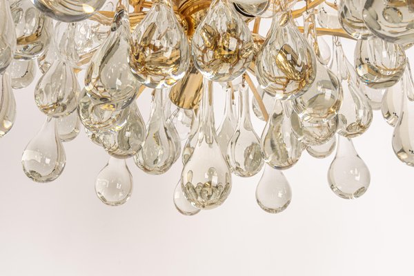 Large Murano Glass Tear Drop Chandelier by Christoph Palme, Germany, 1970s-UGR-1086284