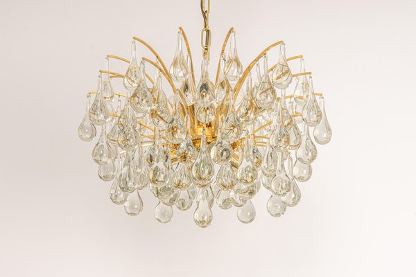 Large Murano Glass Tear Drop Chandelier by Christoph Palme, Germany, 1970s-UGR-1086284