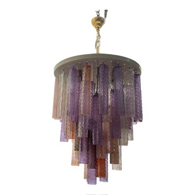 Large Murano Glass Tube Chandelier, 1980s-JJC-1758309