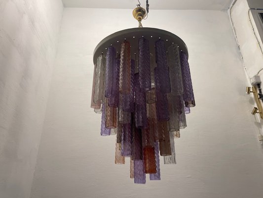 Large Murano Glass Tube Chandelier, 1980s-JJC-1758309