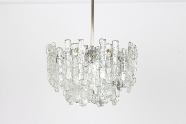 Large Murano Ice Glass Chandelier from Kalmar, Austria, 1960s-UGR-1085857