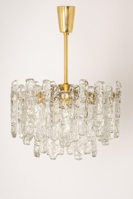 Large Murano Ice Glass Chandelier from Kalmar, Austria, 1960s-UGR-1085404