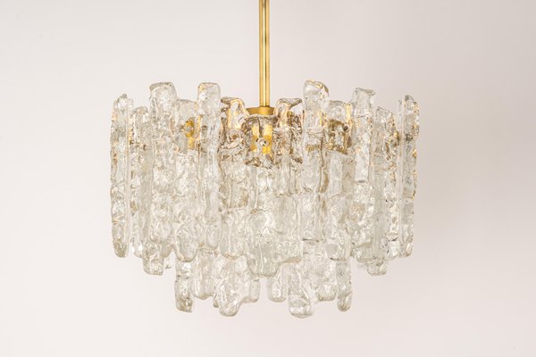 Large Murano Ice Glass Chandelier from Kalmar, Austria, 1960s-UGR-1085404