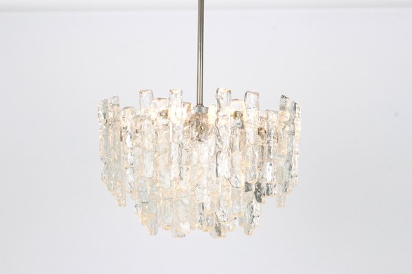 Large Murano Ice Glass Chandelier from Kalmar, Austria, 1960s-UGR-1085857