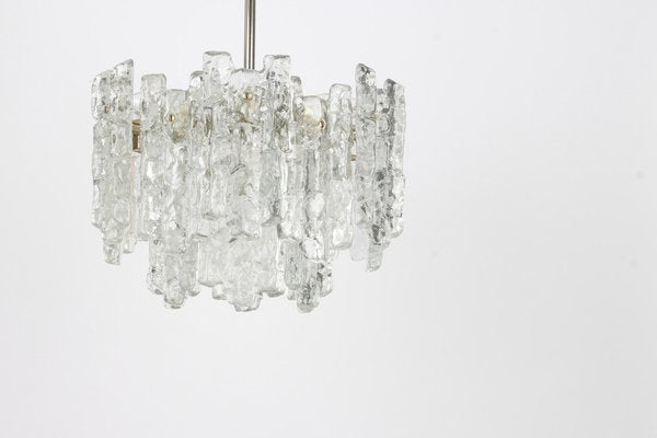 Large Murano Ice Glass Chandelier from Kalmar, Austria, 1960s-UGR-1086280