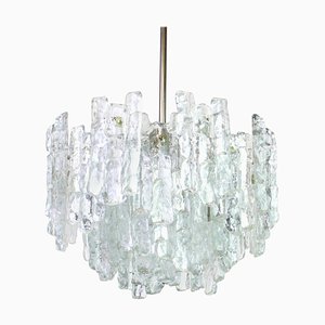 Large Murano Ice Glass Chandelier from Kalmar, Austria, 1960s-UGR-1086324