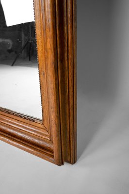 Large Napoleon III Mirror in Molded Oak, France, 1860s-XNH-1021690