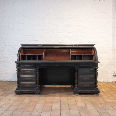 Large Napoleon III Roll-Top Desk Secretary, 1880s-RB-1789211