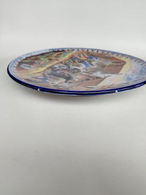 Large Nevers Earthenware Dish by Marest Frères, 1890s-EHL-2017596