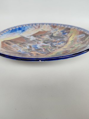 Large Nevers Earthenware Dish by Marest Frères, 1890s-EHL-2017596