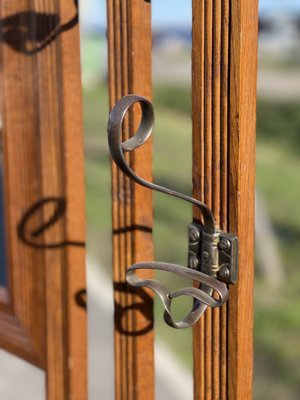 Large Oak Bistro coat Mirror, France, 1950s-LA-1820179