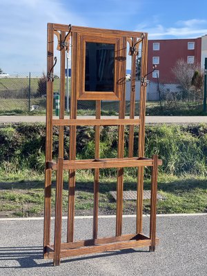 Large Oak Bistro coat Mirror, France, 1950s-LA-1820179