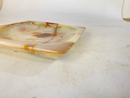 Large Octogonal Ashtray or Vide Poche in Onyx, Italy, 1960s-UR-1740705