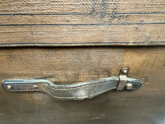 Large Old Travel Trunk Chest Coffee Table, 1900s-WZZ-1153849