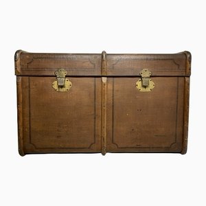 Large Old Travel Trunk Chest Coffee Table, 1900s-WZZ-1153849