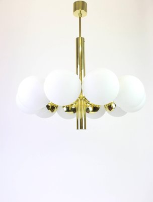 Large Opal Globes Chandelier from Kaiser, Germany, 1970s-UGR-1086000