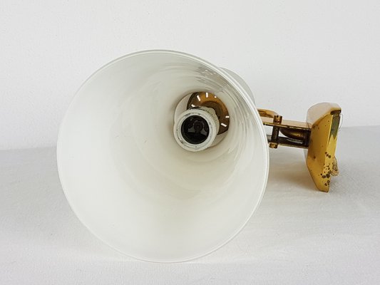 Large Opaline Glass and Brass Sconce 2118 from Stilnovo, 1959-RD-1722456