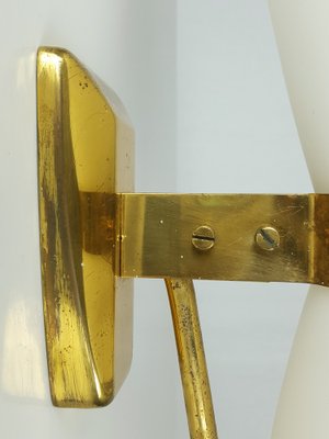 Large Opaline Glass and Brass Sconce 2118 from Stilnovo, 1959-RD-1722456