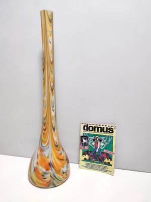 Large Orange Fenicio Glass Vase by Fratelli Toso, 1960s-JPQ-2041337