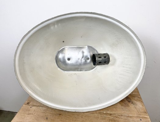 Large Oval Industrial Polish Factory Pendant Lamp from Mesko, 1970s-CGF-1373093