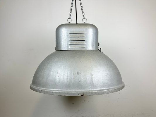 Large Oval Industrial Polish Factory Pendant Lamp from Predom Mesko, 1960s-CGF-1423035