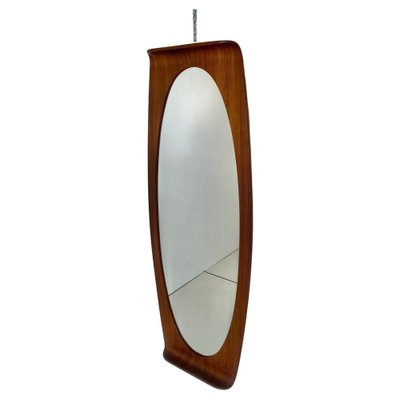 Large Oval Mirror in Rosewood by Campo & Graffi, 1950s-TOI-2043570