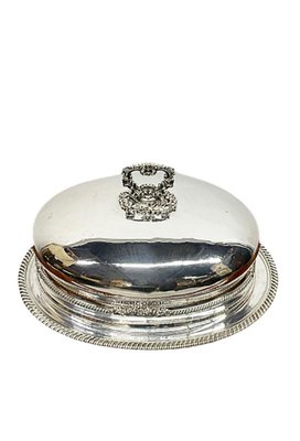 Large Oval Silver Plated Domed Dish or Food Cover-UCH-1224879