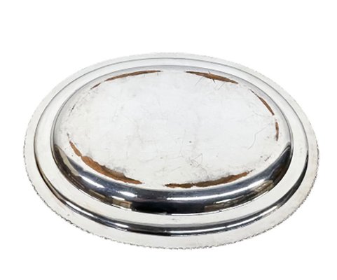 Large Oval Silver Plated Domed Dish or Food Cover-UCH-1224879