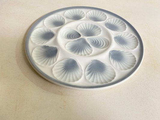 Large Oyster Plate in Grey Ceramic by Moulin des Loups, France, 1960s-UR-1791903