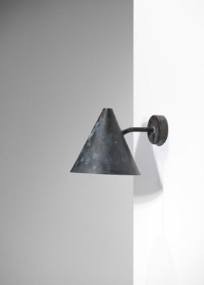 Large Patinated Tratten Wall Lamp by Hans Agne Jakobsson for Hans-Agne Jakobsson AB Markaryd, 1960s-YU-1312265