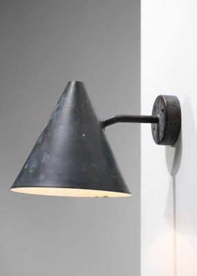 Large Patinated Tratten Wall Lamp by Hans Agne Jakobsson for Hans-Agne Jakobsson AB Markaryd, 1960s-YU-1312265