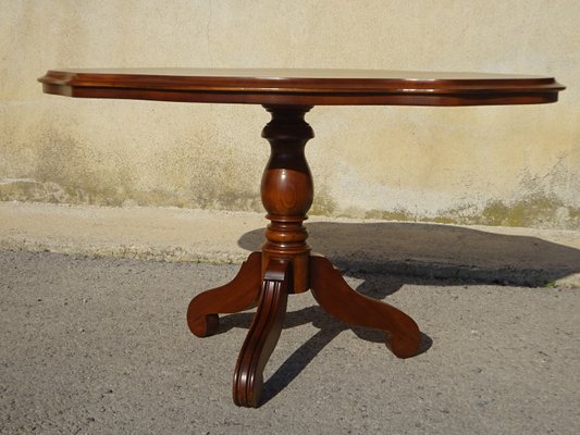 Large Pedestal Table with Violin-Shaped Top, 1980s-ABK-2022988