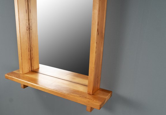 Large Pine Mirror in the style of Roland Wilhelmsson, Sweden, 1960s-VLO-1703198