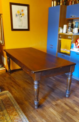 Large Pinewood Bistro Table, 1920s-EI-1005219