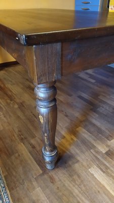 Large Pinewood Bistro Table, 1920s-EI-1005219