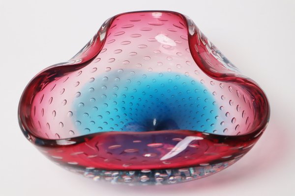 Large Pink and Turquoise Muranoglass Shell attributed to Venini by Carlo Scarpa, 1950s-ESB-1733101