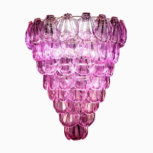 Large Pink Murano Glass Shell Chandelier, 1980s-MBH-1032628