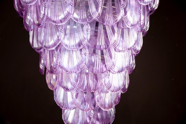 Large Pink Shell Murano Glass Chandelier, 1980-MBH-1032417