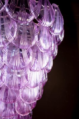 Large Pink Shell Murano Glass Chandelier, 1980-MBH-1032417